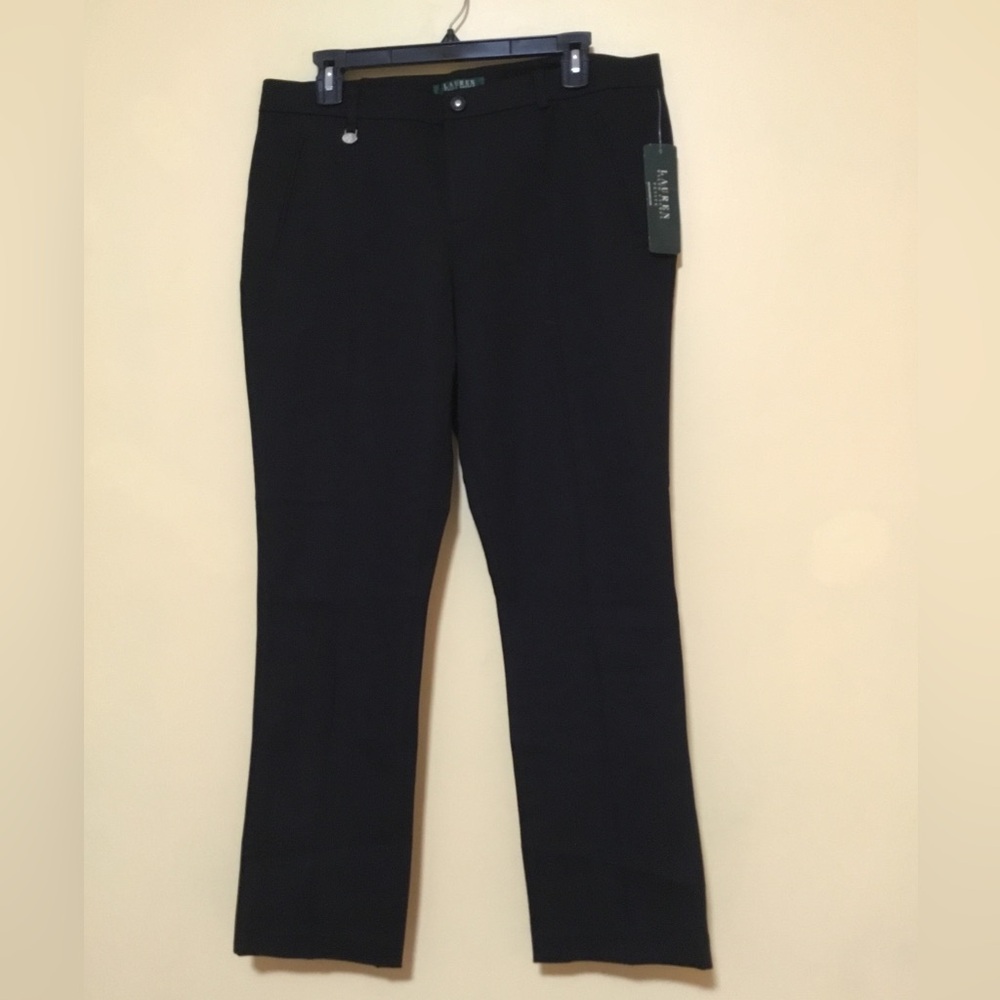 NWT LAUREN black dress trousers size 14P